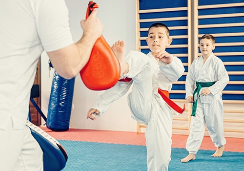 ignite martial arts kids kick training
